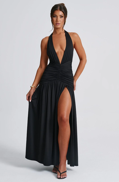 Plisseekleid mit Schlitz