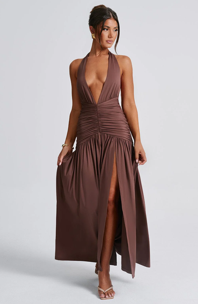 Plisseekleid mit Schlitz